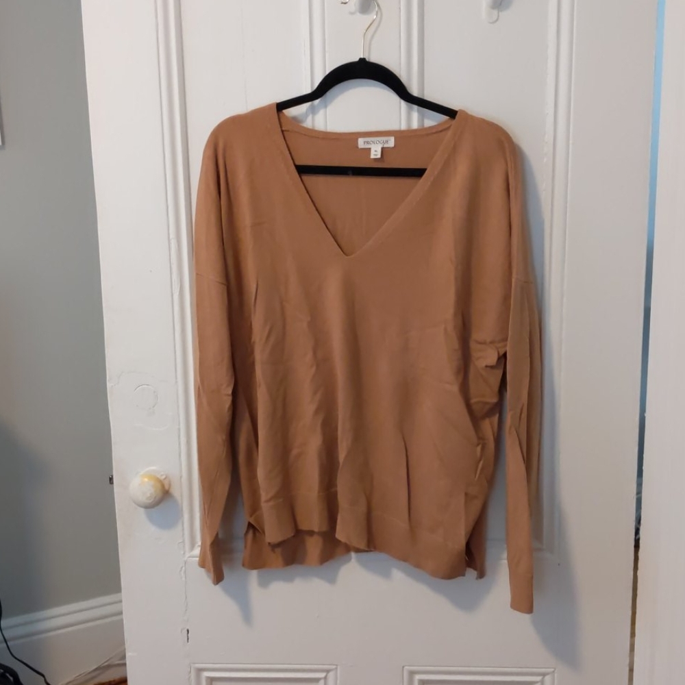 Cocoa brown v-neck sweater